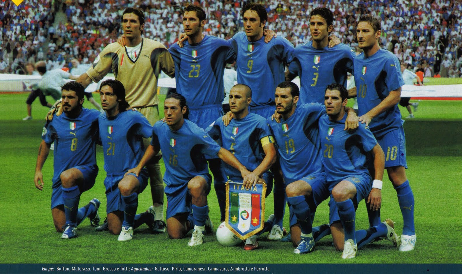 Selecoes Imortais Italia 2006 Imortais Do Futebol