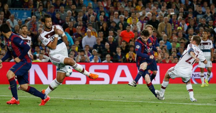 O único ponto em que Neymar supera Messi está no primeiro gol sobre o  Villarreal, o mais feio