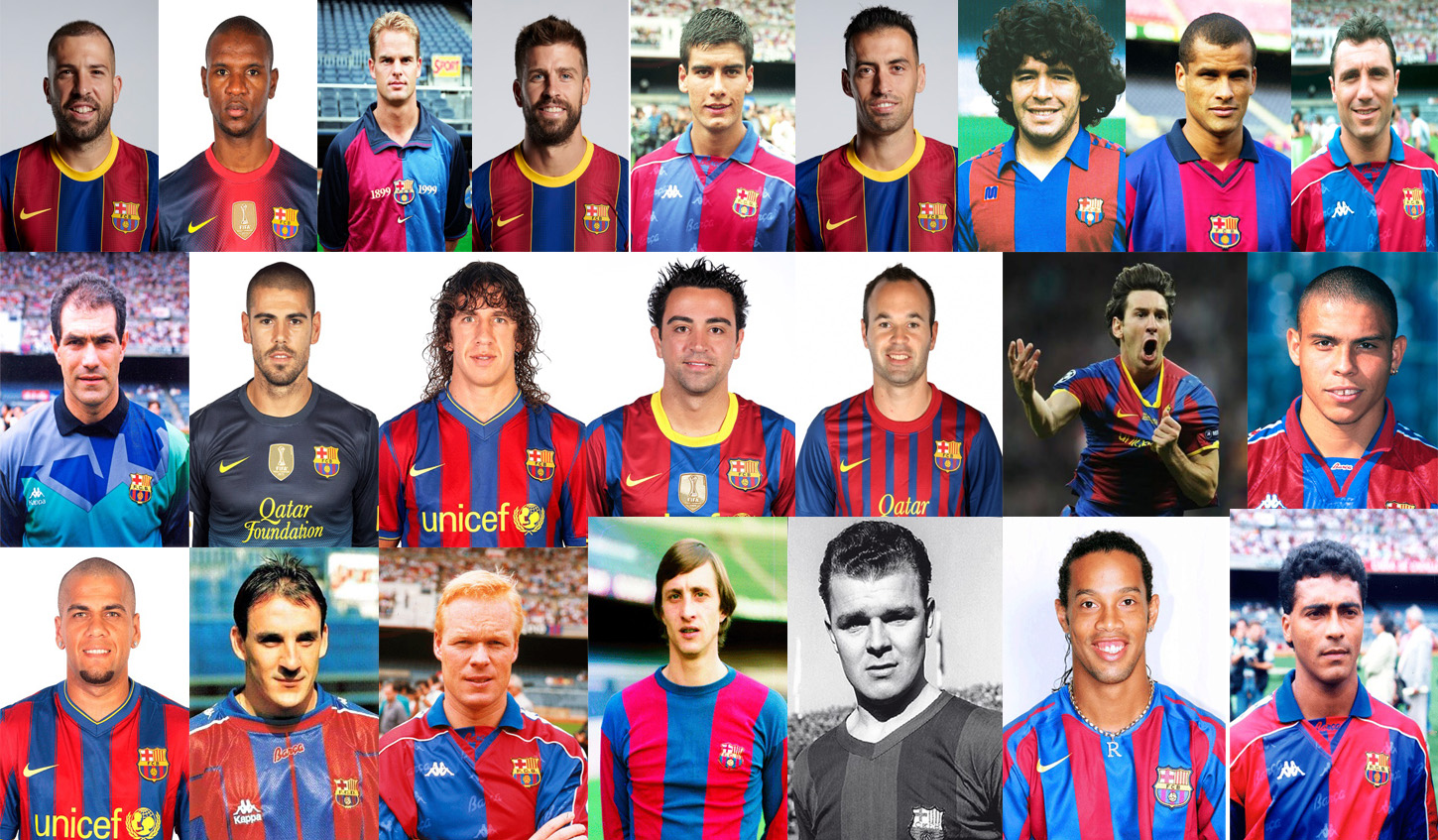 Os dez maiores jogadores do Barcelona no século
