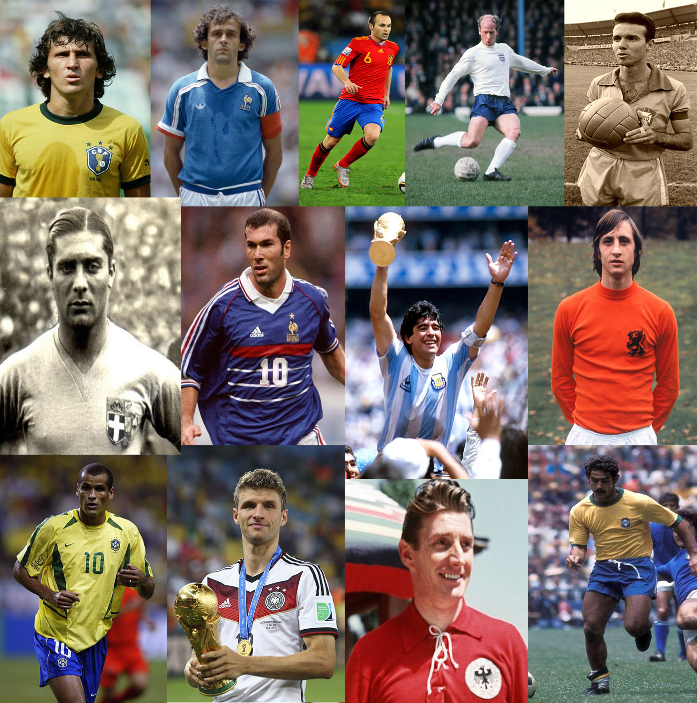 Conheça os 10 melhores jogadores do mundo na visão dos ingleses