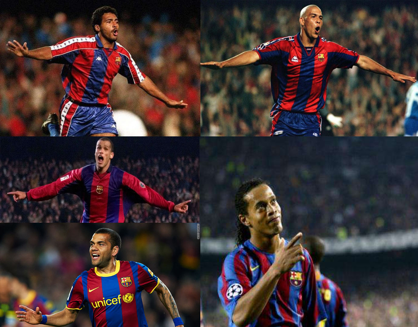 Principais jogadores brasileiros na história do FC Barcelona