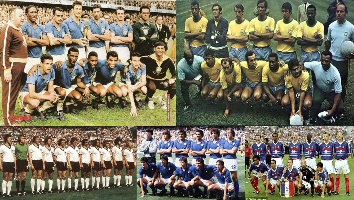Os 5 Melhores Elencos das Copas do Mundo Os 5 Melhores Elencos das Copas do Mundo
