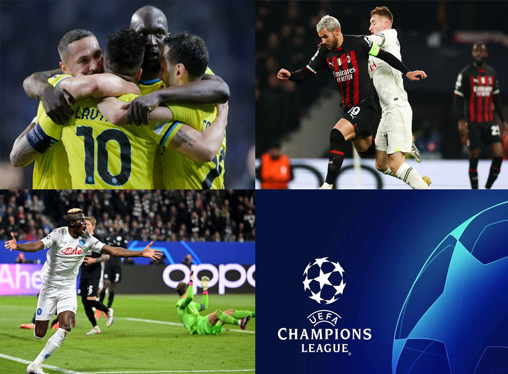 Itália tem 3 times nas quartas da UCL pela 1ª vez desde 2006 Itália tem 3 times nas quartas da UCL pela 1ª vez desde 2006