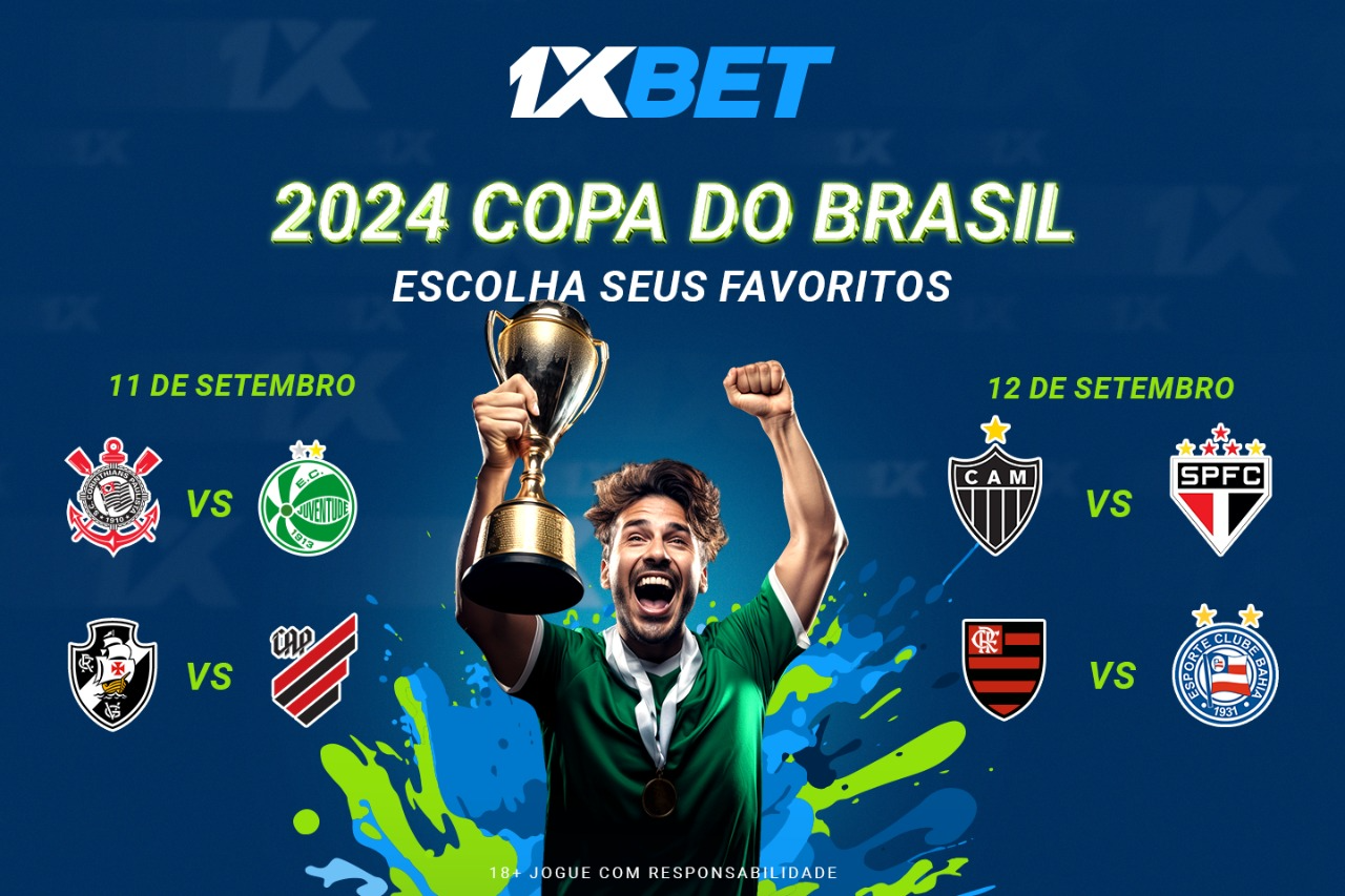 Copa do Brasil 2024: escolha seus favoritos nas partidas das quartas de final com a 1xBet! Copa do Brasil 2024: escolha seus favoritos nas partidas das quartas de final com a 1xBet!