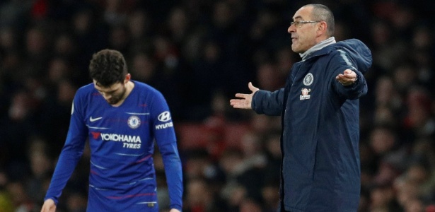 Esquadrão Imortal - Chelsea 2019-2021 5 maurizio sarri tecnico do chelsea durante classico contra o arsenal