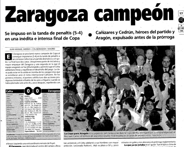 Esquadrão Imortal - Real Zaragoza 1993-1995 11 zaragoza 1994 copa del rey