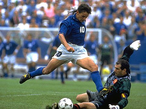 Seleções Imortais - Itália 1990-1994 34 baggio zubizarreta 1994