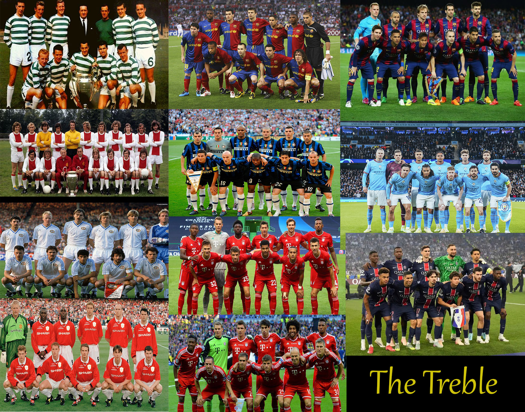 Clubes vencedores do Treble na Europa Clubes vencedores do Treble na Europa