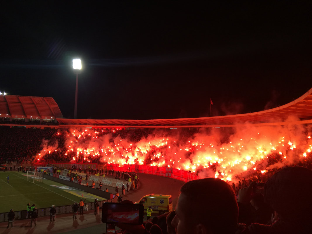 Estádio Estrela Vermelha - Marakana Sérvio 16 roter stern stadion derbyspiel orig
