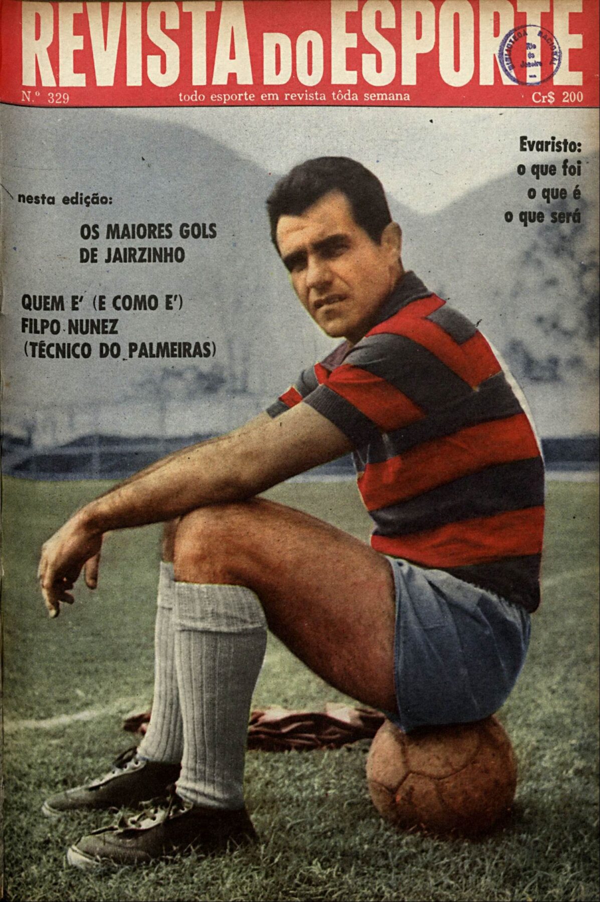 evaristo a volta revista do esporte capa 1965