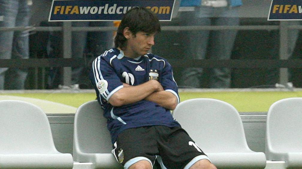 messi banco argentina alemanha 2006