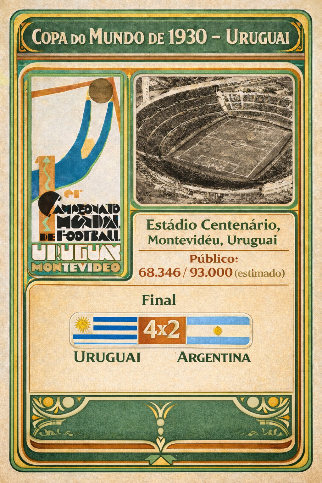 Todos os Estádios das Finais das Copas do Mundo