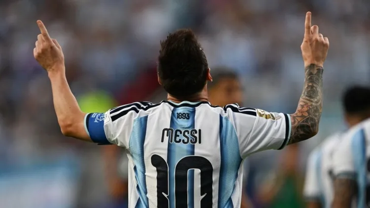 messi da argentina comemora gol contra a argelia na copa do mundo 1 ROberto Schmidt AFP